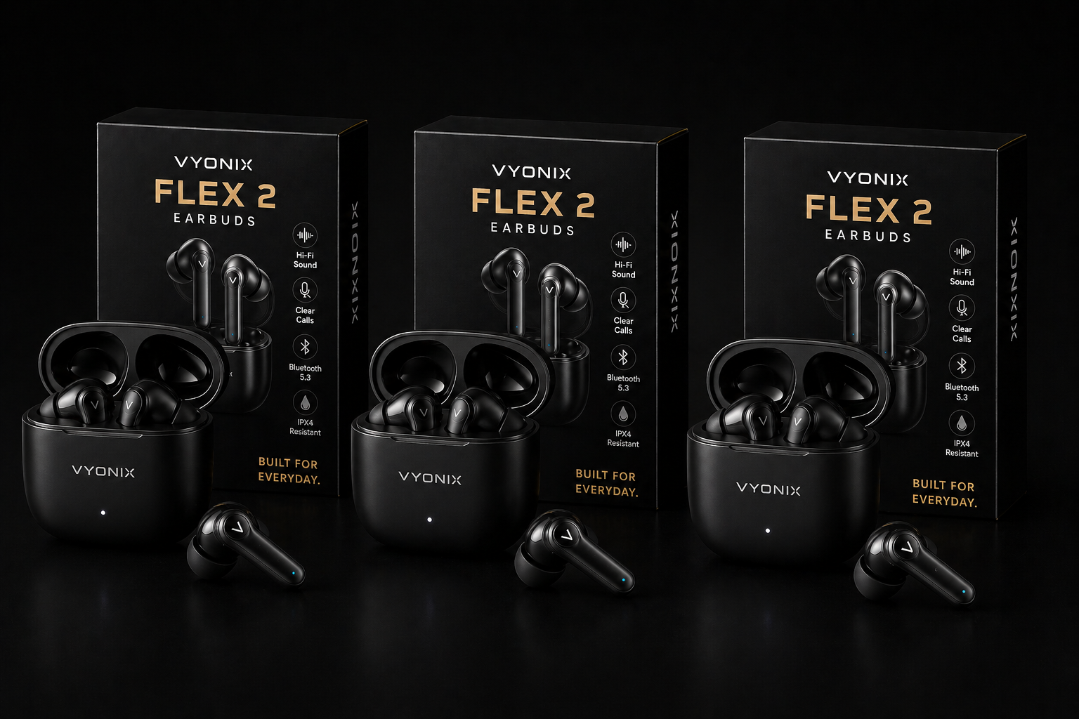 VYONIX Flex 2 Earbuds - 3 Pack