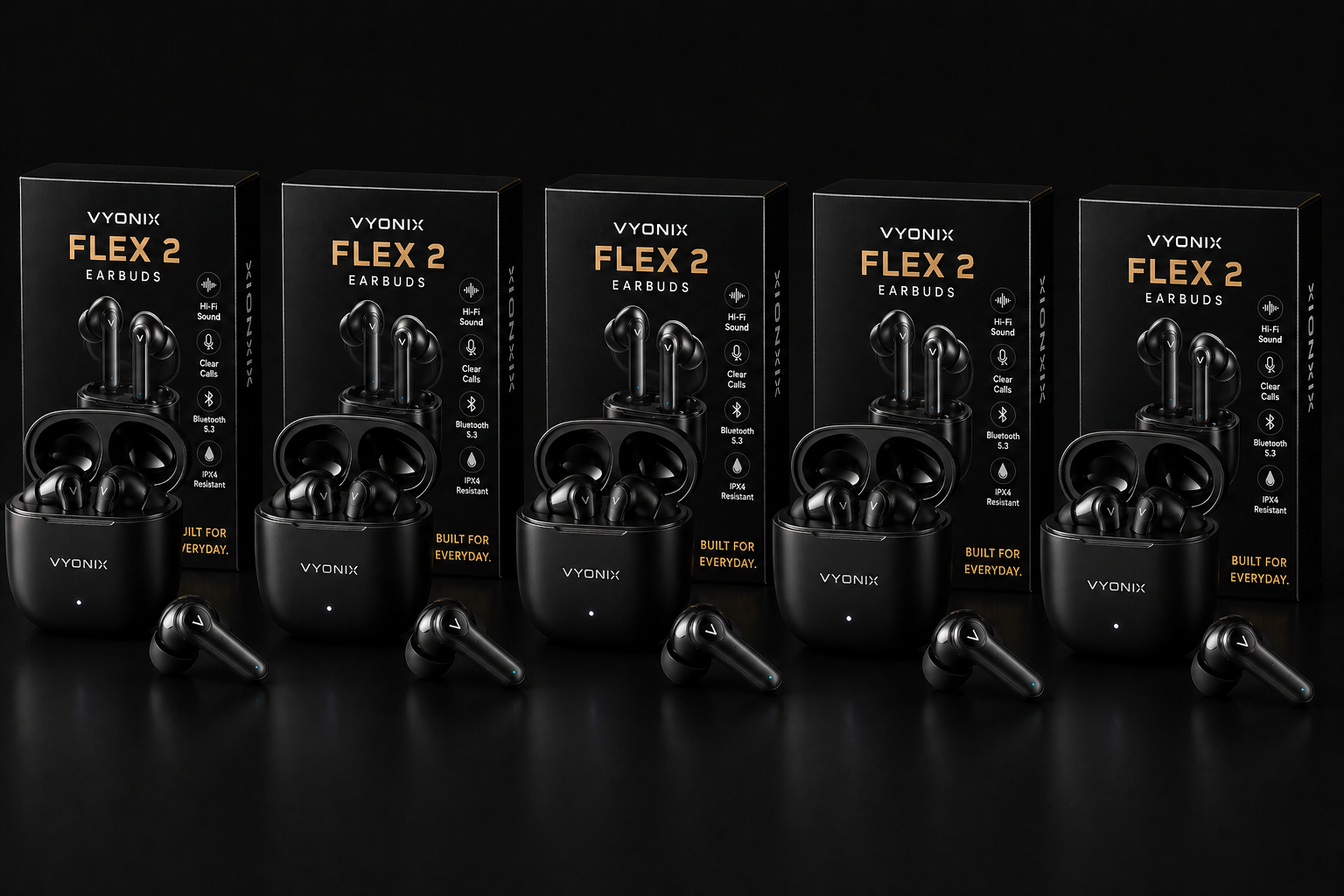 VYONIX Flex 2 Earbuds - 5 Pack
