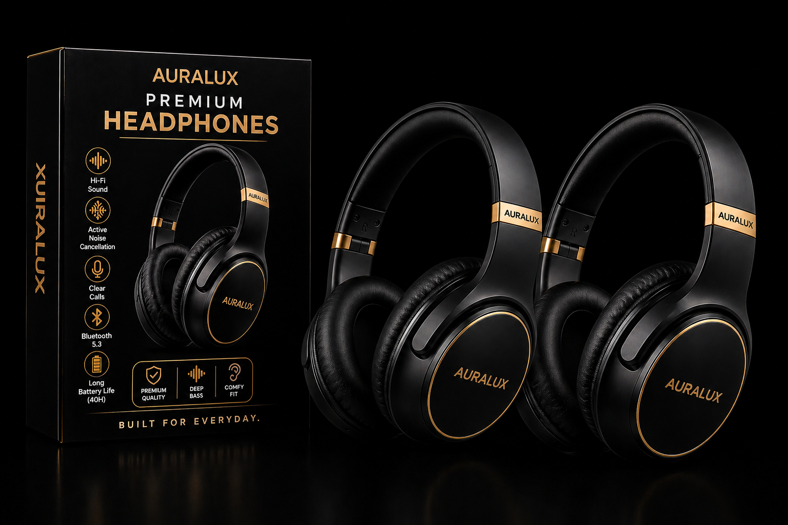AURALUX Premium Headphones - 2 Pack