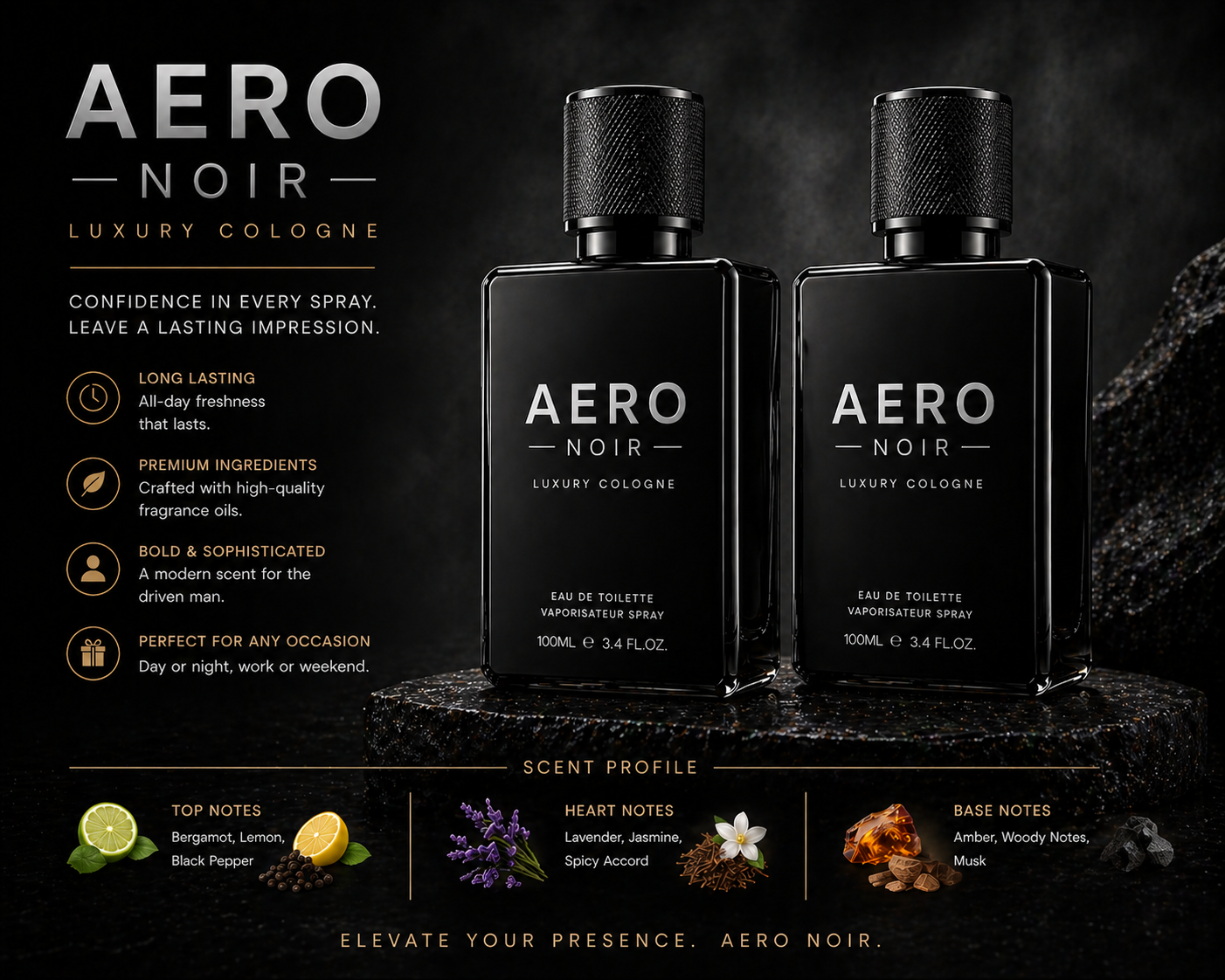 AERO Luxury Cologne - 2 Pack